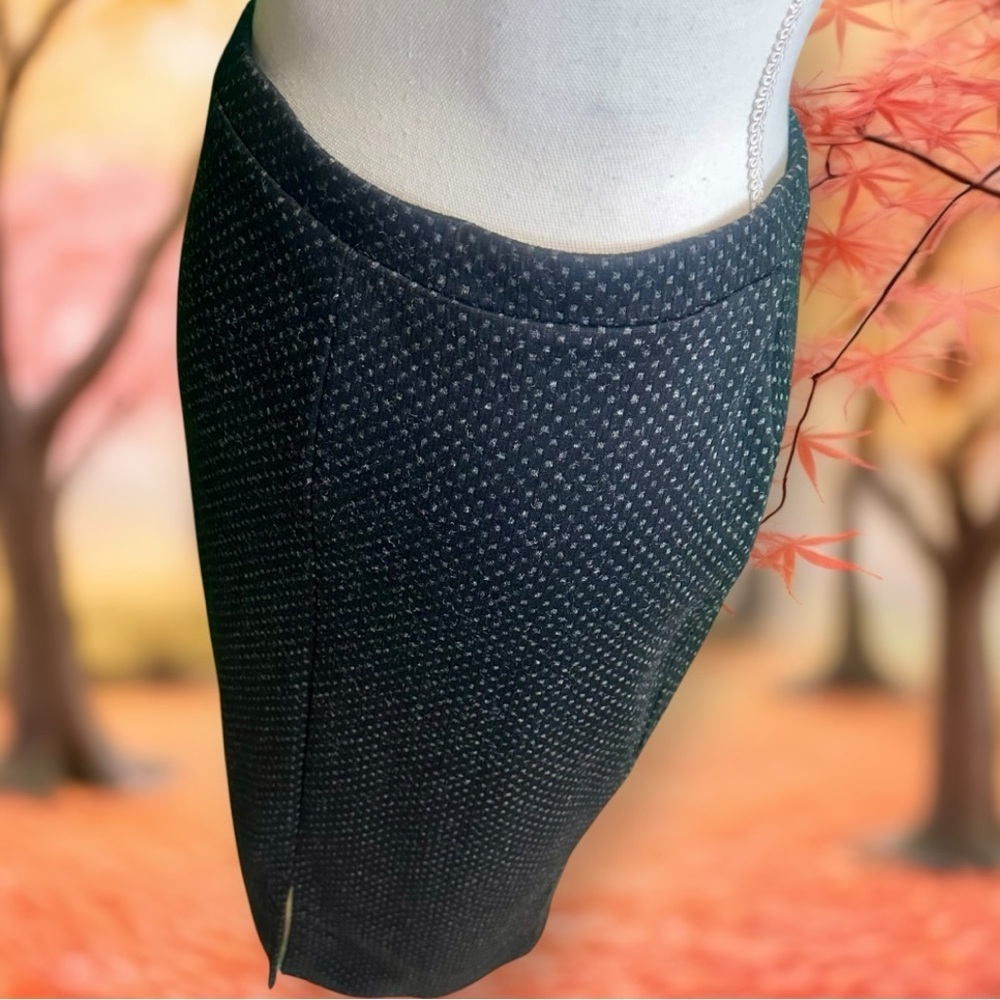 Free People ‘Ludlow’ Black & Gray Dot Knit Pencil Skirt Size Medium - Picture 9 of 15